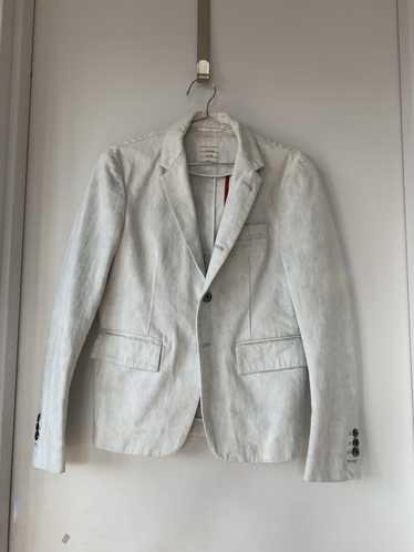 Thom Browne White Washed Denim Blazer - image 1