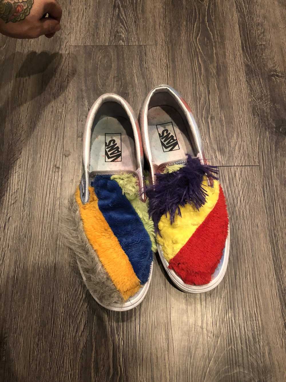 Custom × Vans Faux fur slip on - image 2