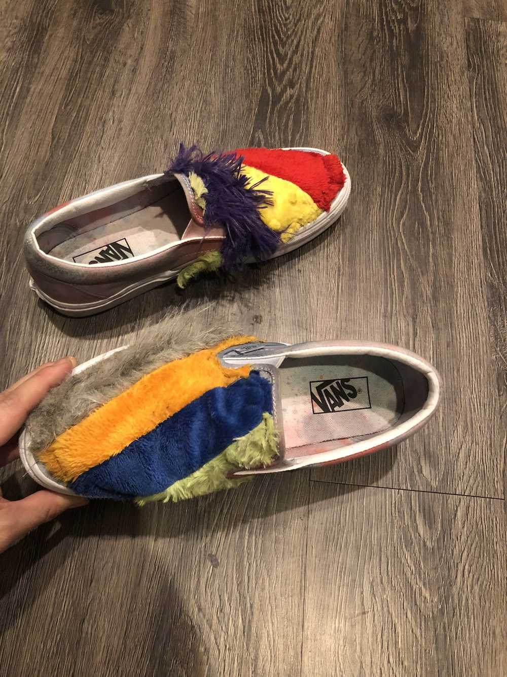 Custom × Vans Faux fur slip on - image 3