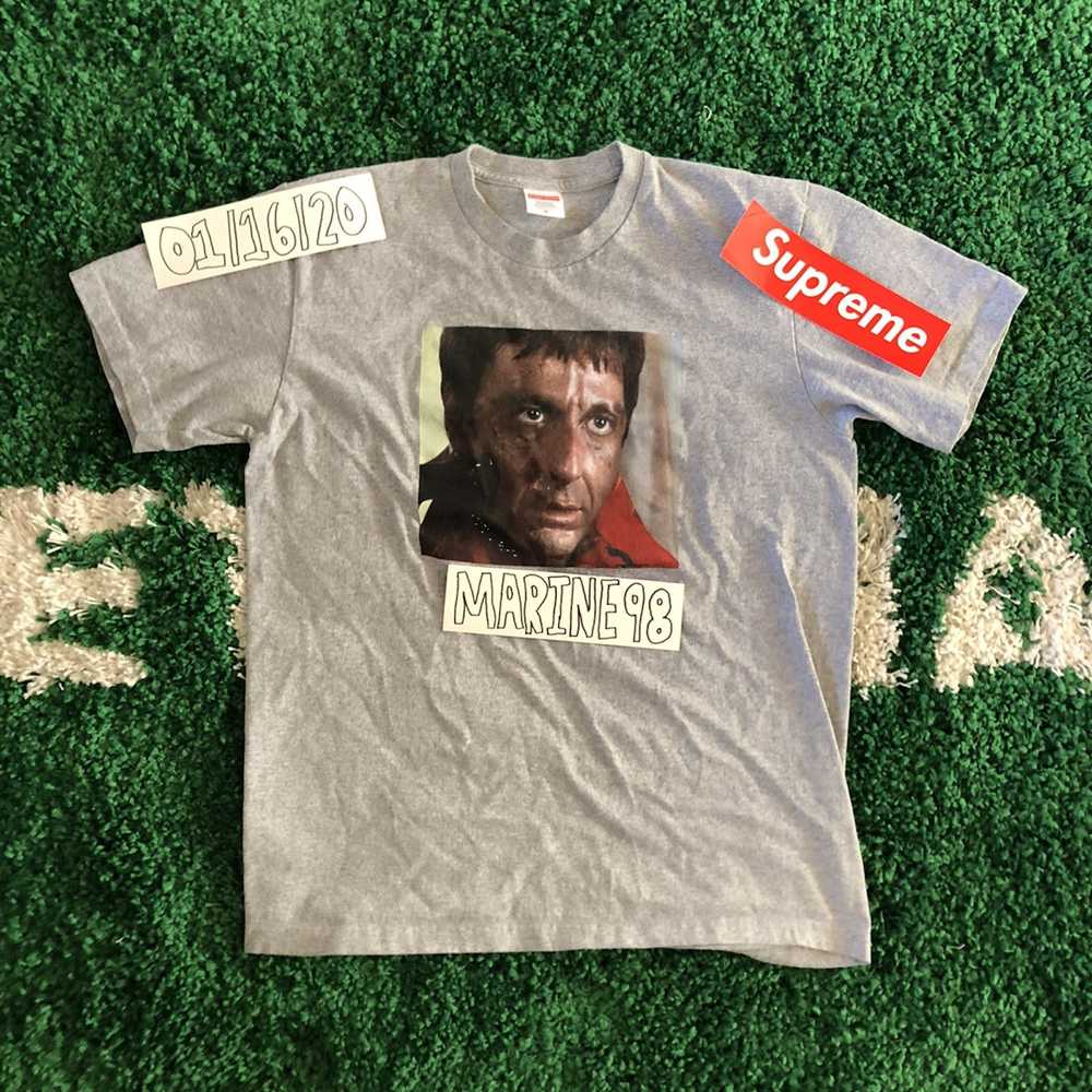 Supreme Scarface Shower Tee Grey Medium - image 1