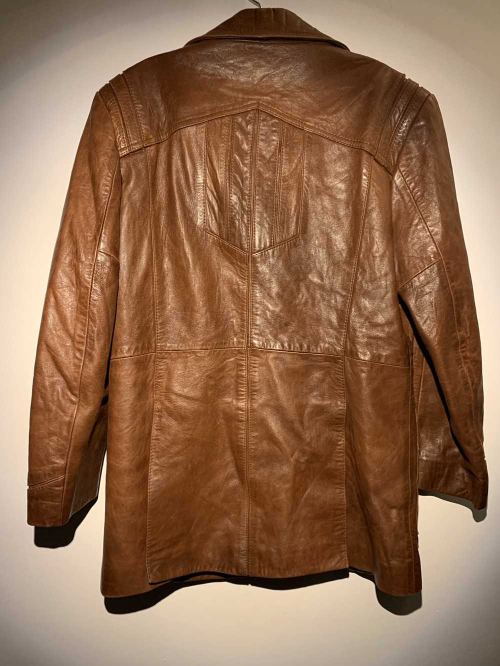 Vintage *Rare* 1970’s Brown Leather Jacket - image 2