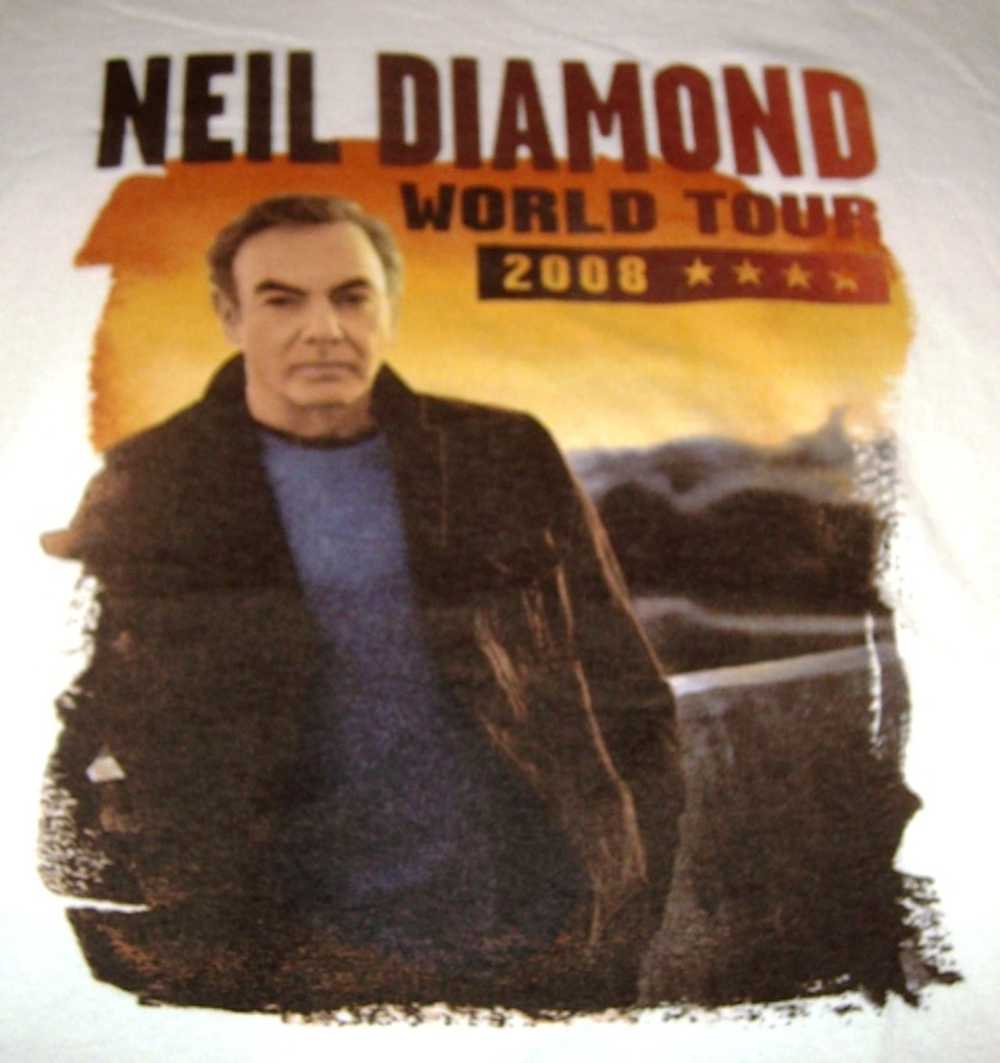 Tour Tee 2008 Neil Diamond Home Before Dark World… - image 1