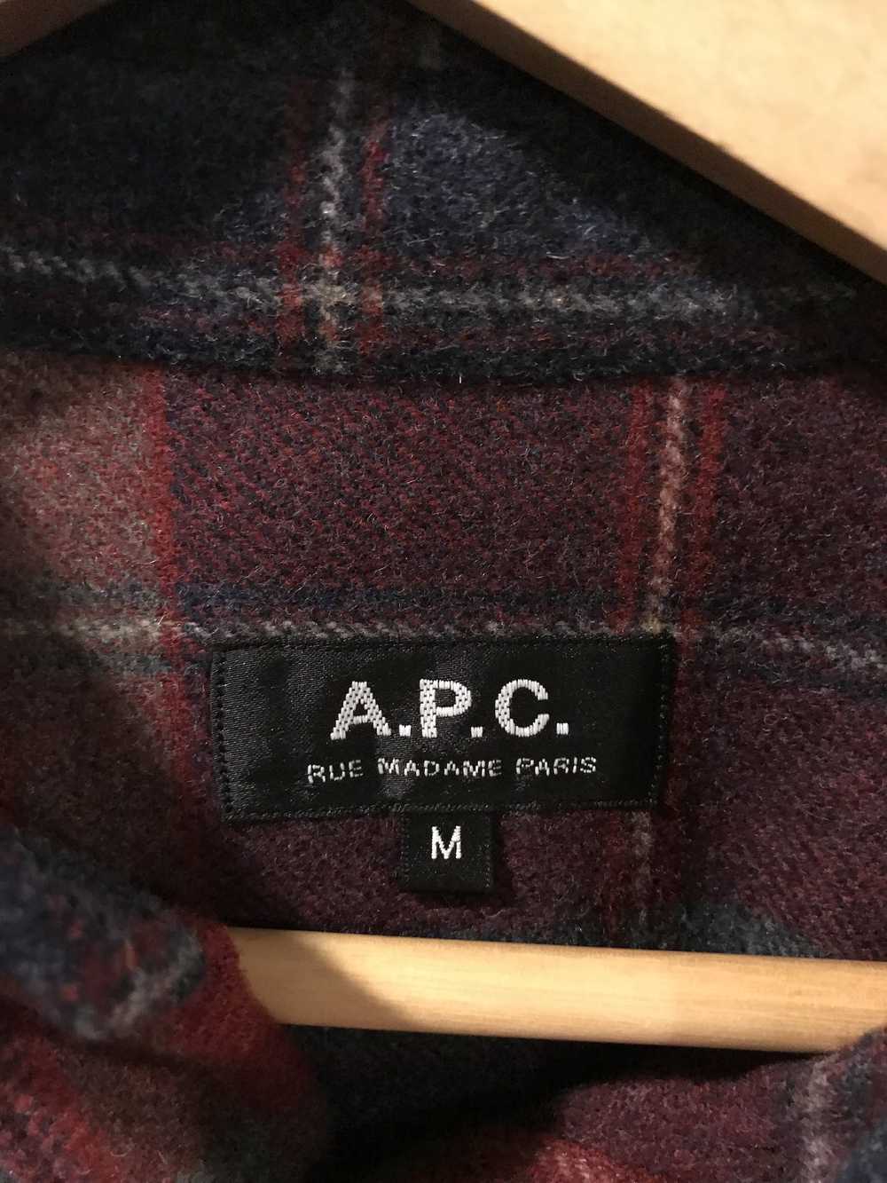 A.P.C. Multicolor flannel button down - image 5