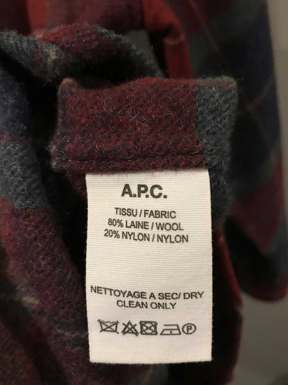 A.P.C. Multicolor flannel button down - image 6