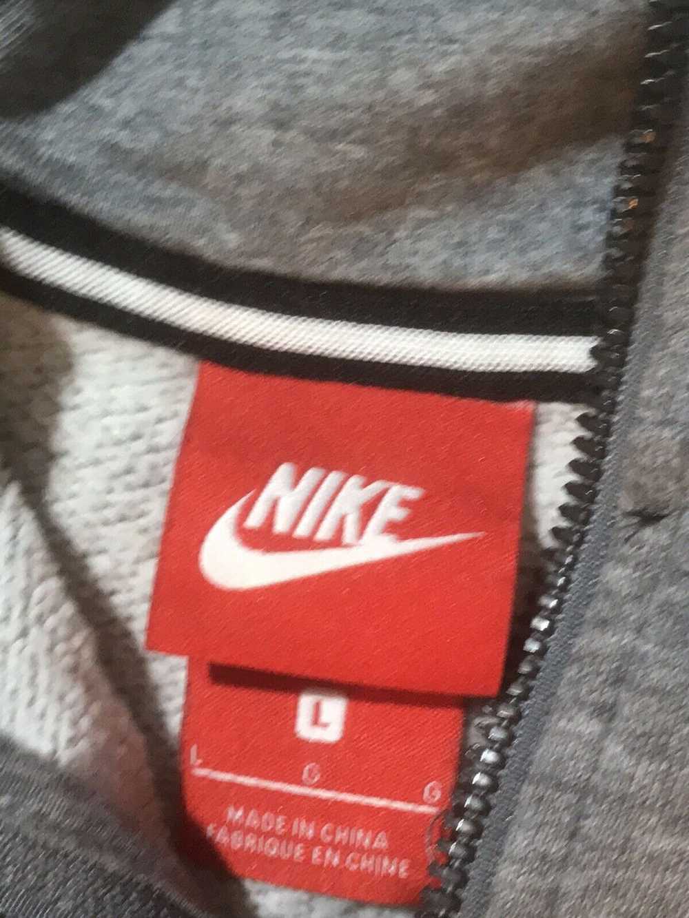 Nike Nike Sportswear Gray Full Zip-Up Hoodie Red … - image 4