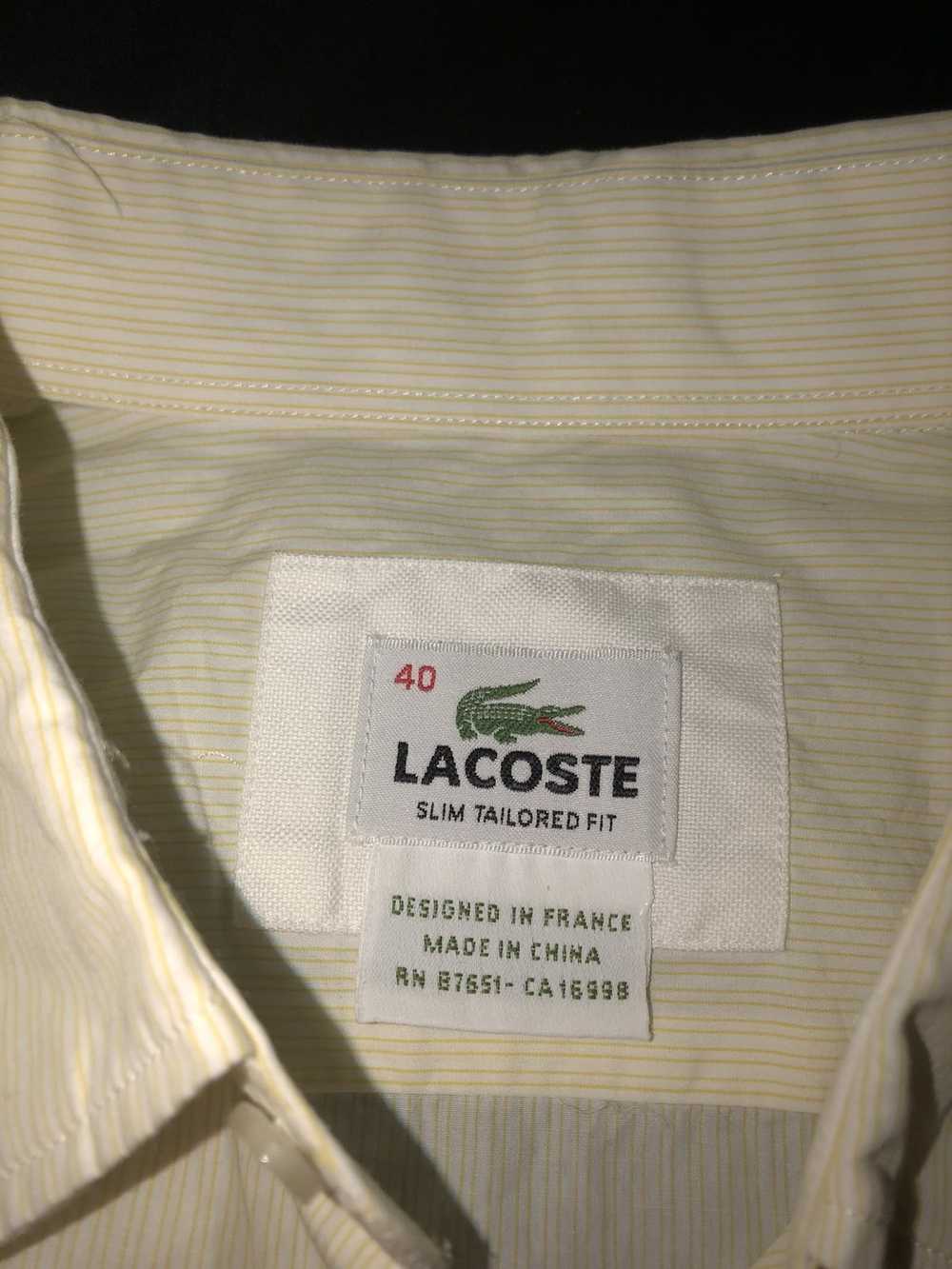Lacoste Lacoste Yellow button up - image 3