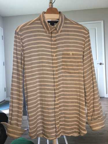 French Connection Grey Striped Button-Up Shirt