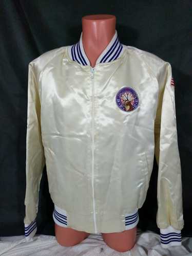 Vintage Vtg Elks Satin Jacket Sz Large Full Zip BP