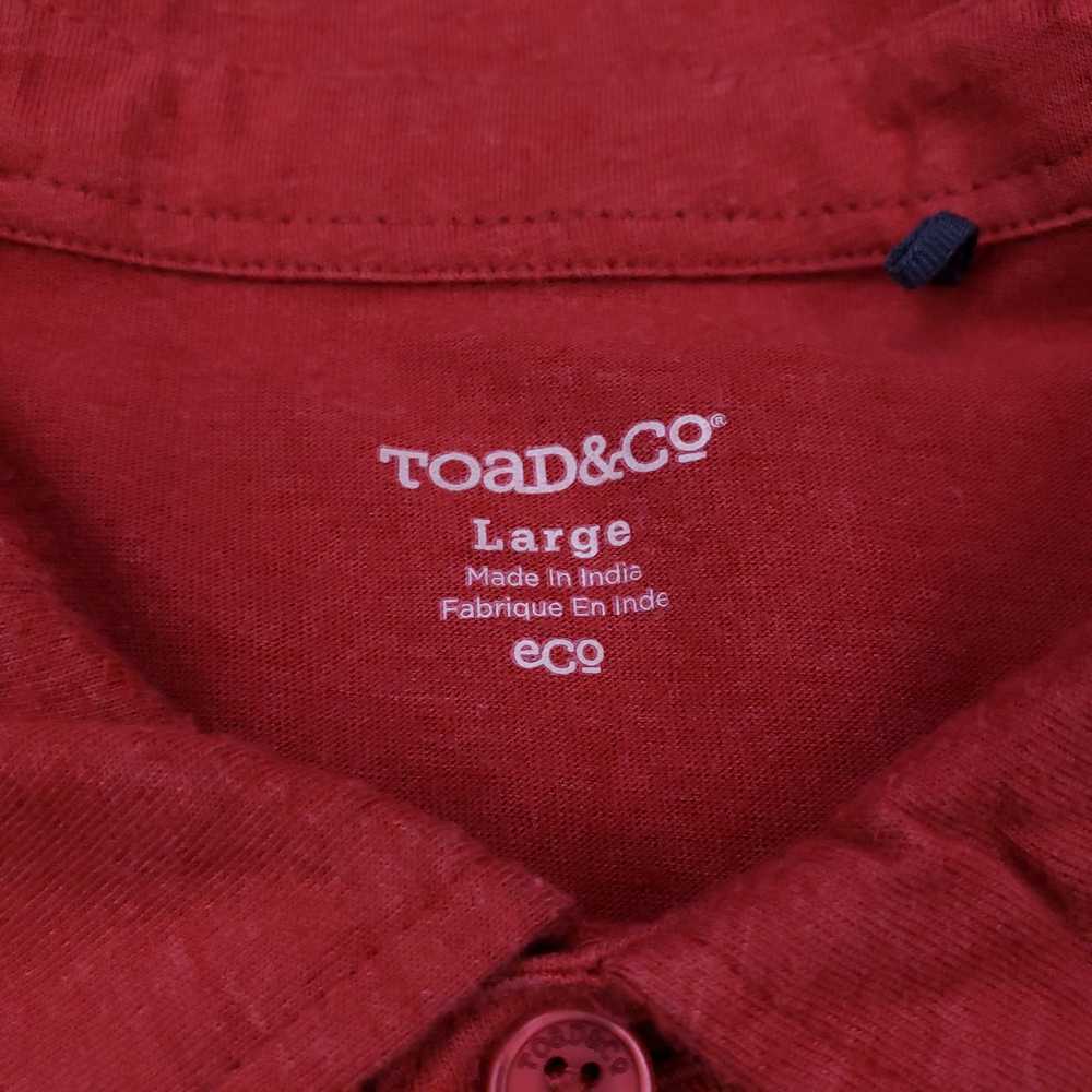 Toad and Co Toad Co Polo Large Rust Orange Mens S… - image 4