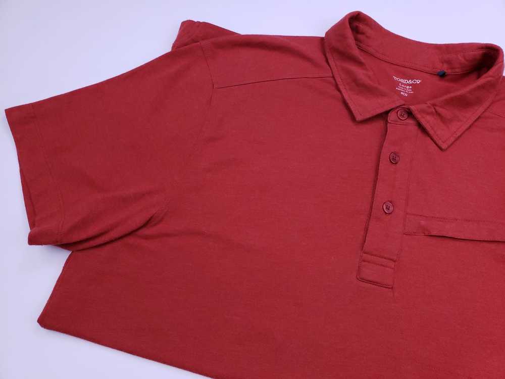 Toad and Co Toad Co Polo Large Rust Orange Mens S… - image 6