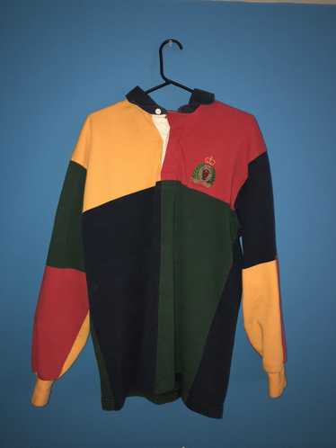 Other Color Block Rugby Polo Long Sleeve