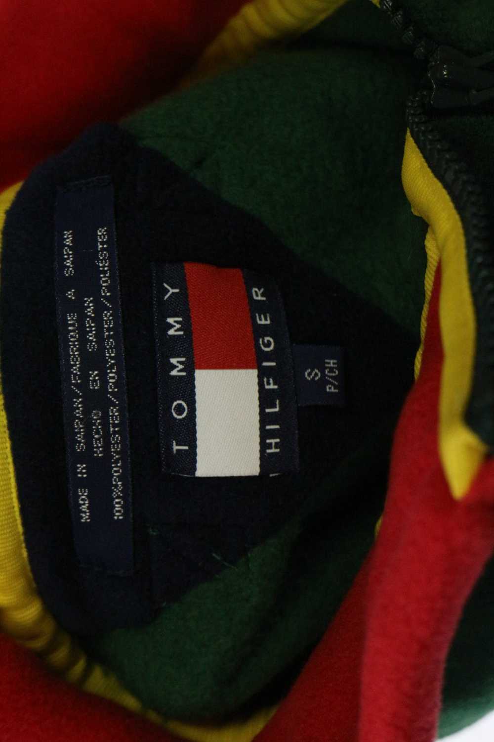 Tommy Hilfiger VTG TOMMY HILFIGER Green Fleece Pu… - image 5