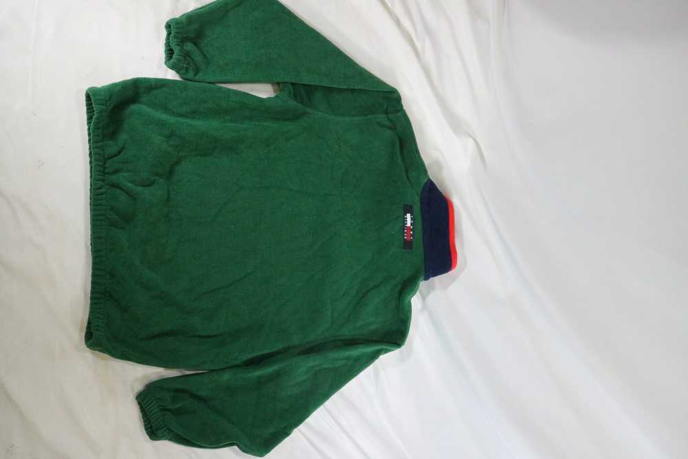 Tommy Hilfiger VTG TOMMY HILFIGER Green Fleece Pu… - image 6