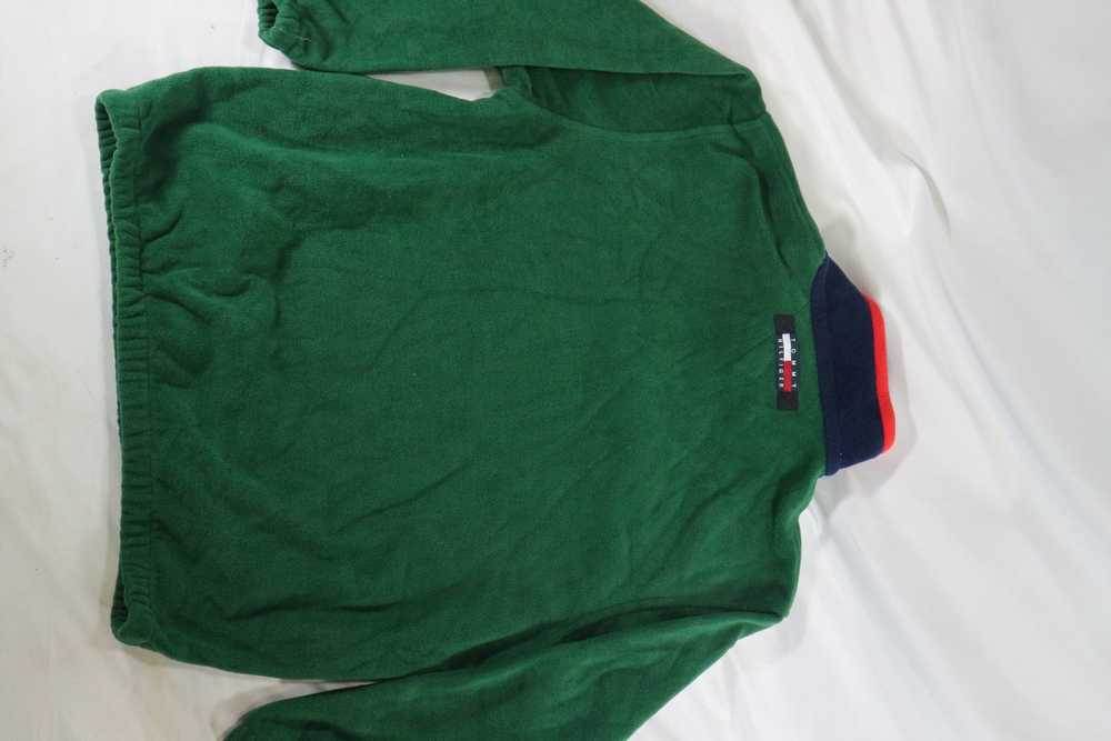 Tommy Hilfiger VTG TOMMY HILFIGER Green Fleece Pu… - image 7