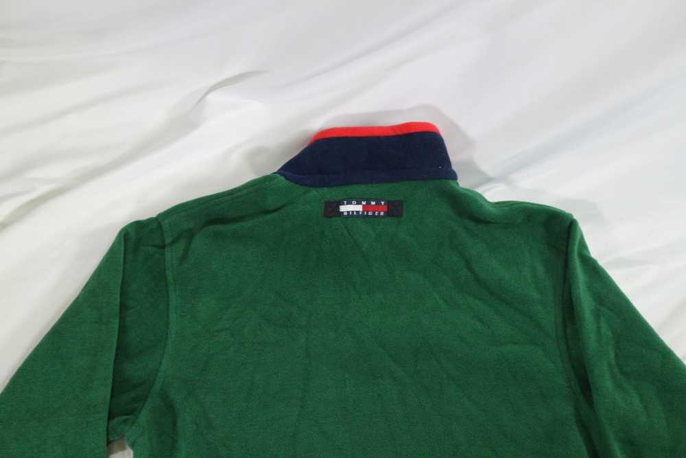 Tommy Hilfiger VTG TOMMY HILFIGER Green Fleece Pu… - image 8