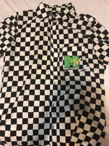 Mtv MTV vintage checkered button up size small