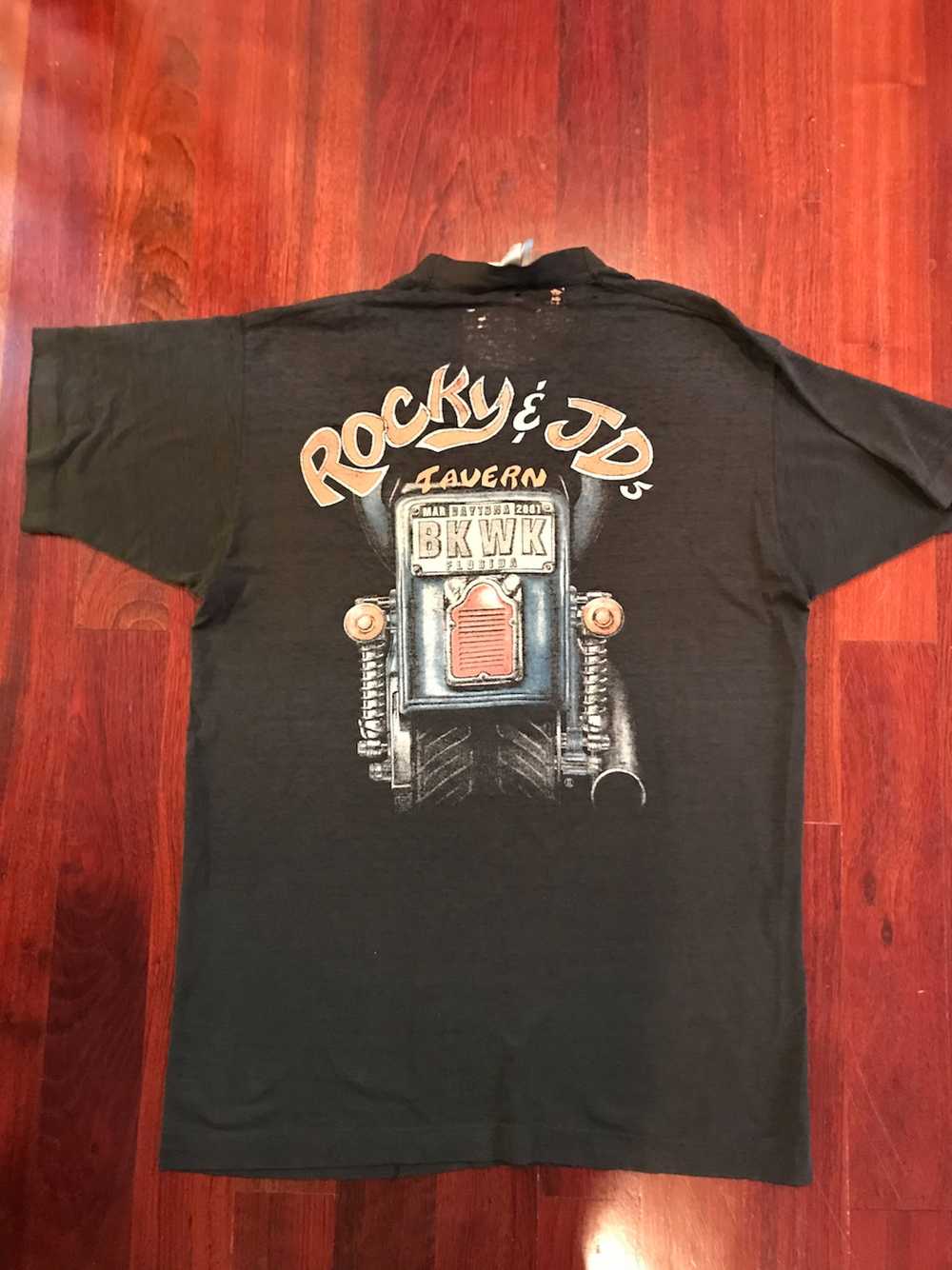 Vintage Rocky + JD Tavern Bike Week Tee - image 2