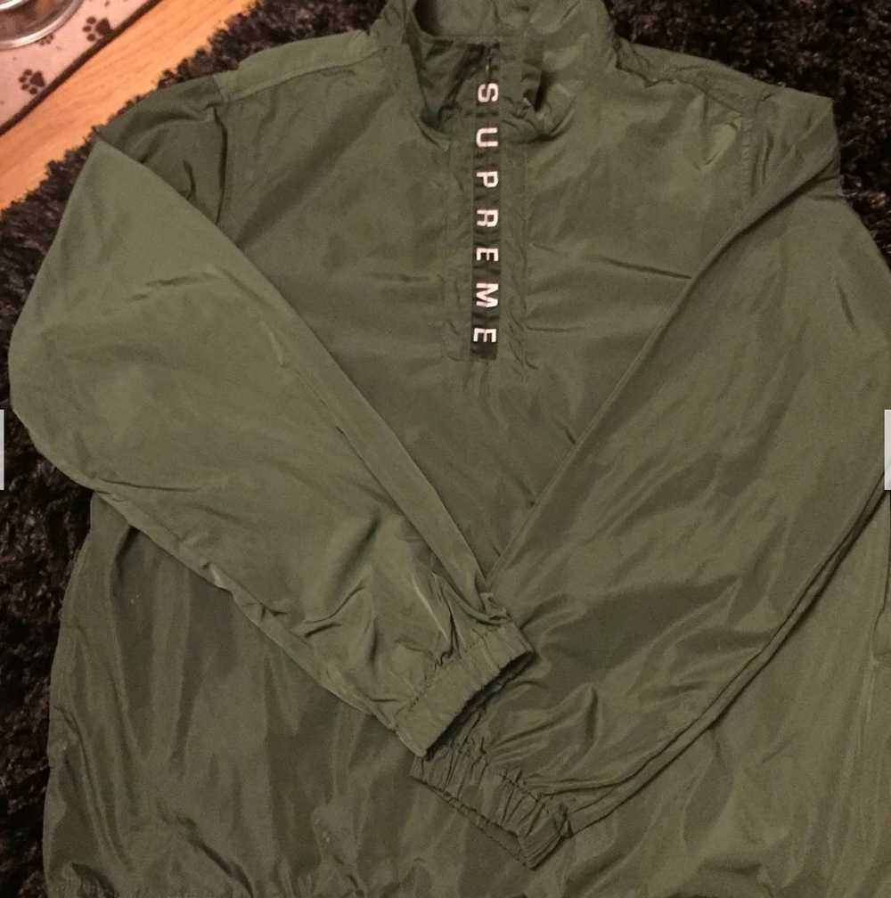 Supreme Supreme Half Zip Up Olive Green - image 1