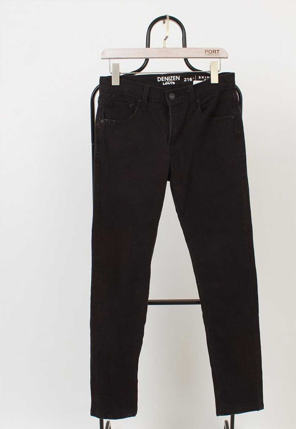 Vintage Levi's Denizen 216 Skinny Fit Black Jeans… - image 1