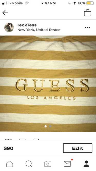 Guess Yellow Guess L.A. Jeans Shirt