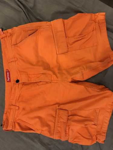 Supreme supreme orange heavy duty work shorts - image 1