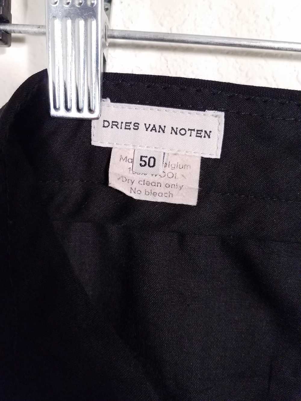 Dries Van Noten Black Pleated Dress Pants - image 4