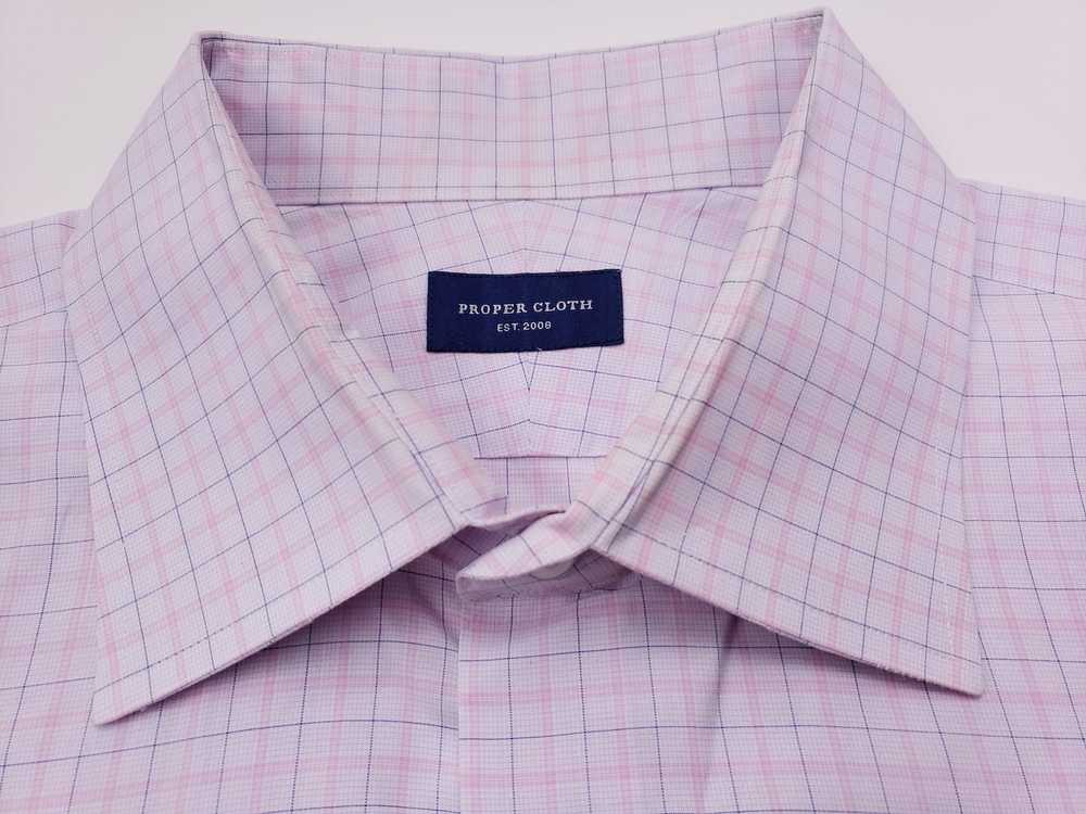 Proper Cloth Proper Cloth Shirt 17 Checked White … - image 5