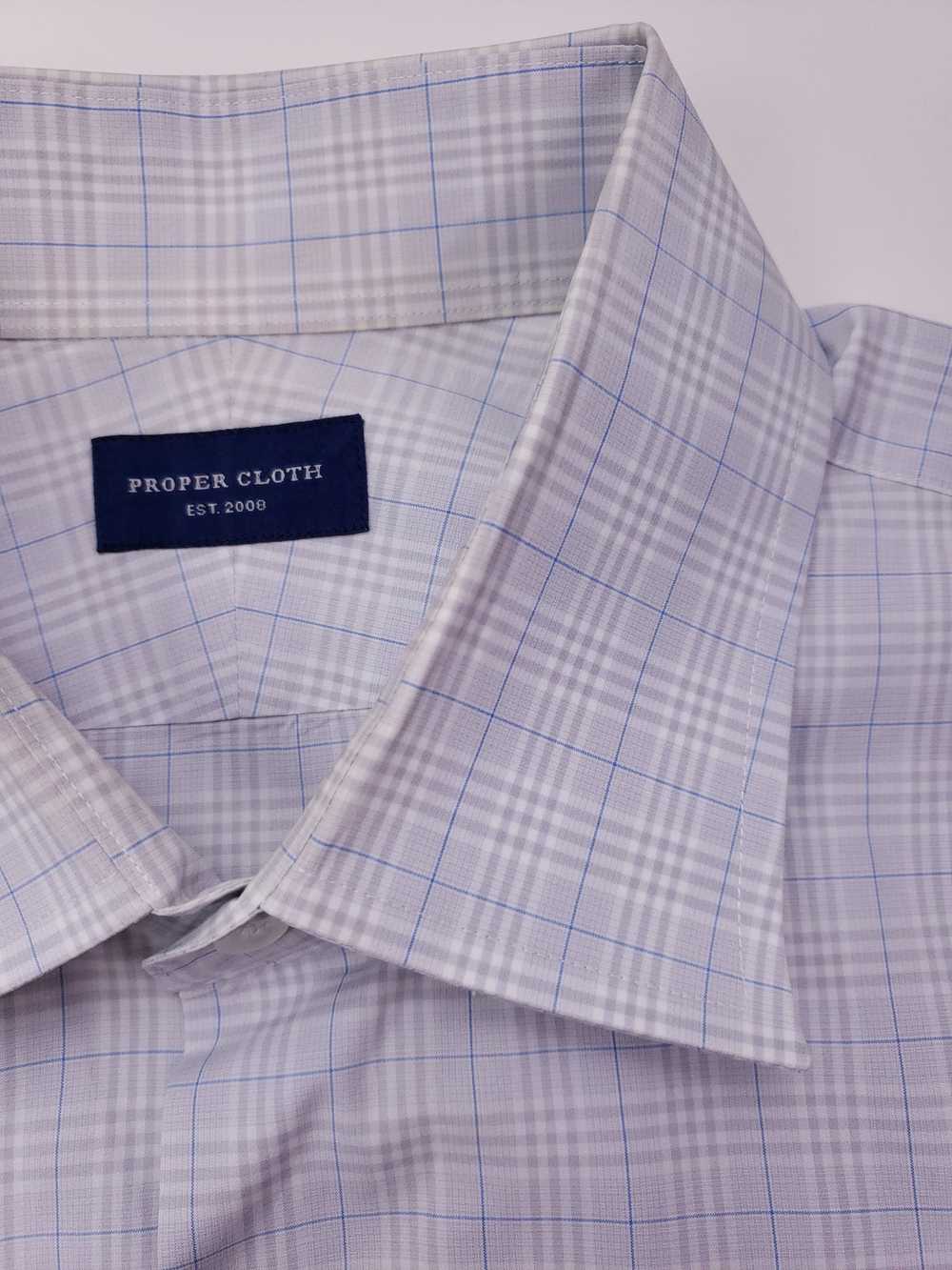 Proper Cloth Proper Cloth Shirt 17 Checked Gray W… - image 4
