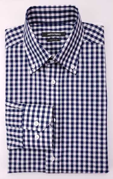 Indochino Indochino Shirt Blue Checked 14.5 Slim F