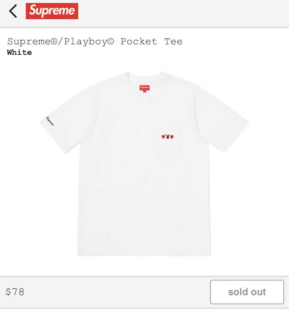 Supreme Supreme/Playboy Pocket Tee In White - image 1