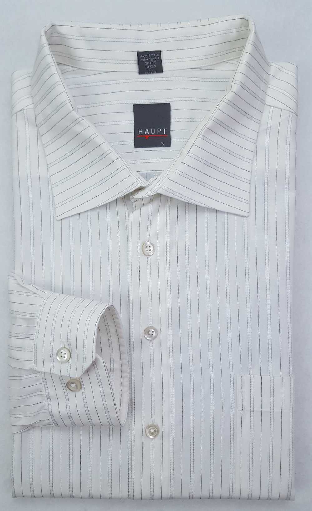 Haupt Haupt Shirt 3XLT Mens White Striped Cotton … - image 1