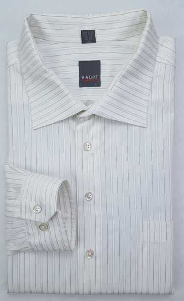 Haupt Haupt Shirt 3XLT Mens White Striped Cotton X