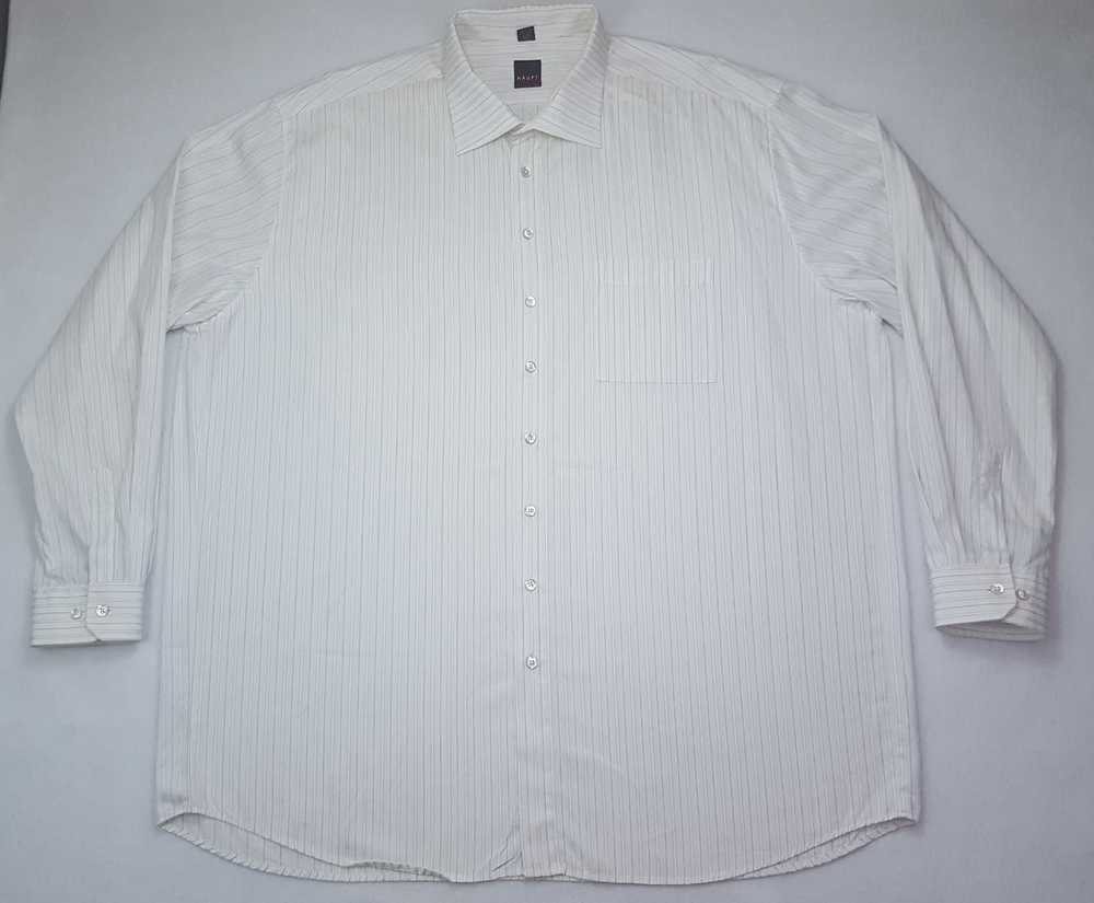 Haupt Haupt Shirt 3XLT Mens White Striped Cotton … - image 2