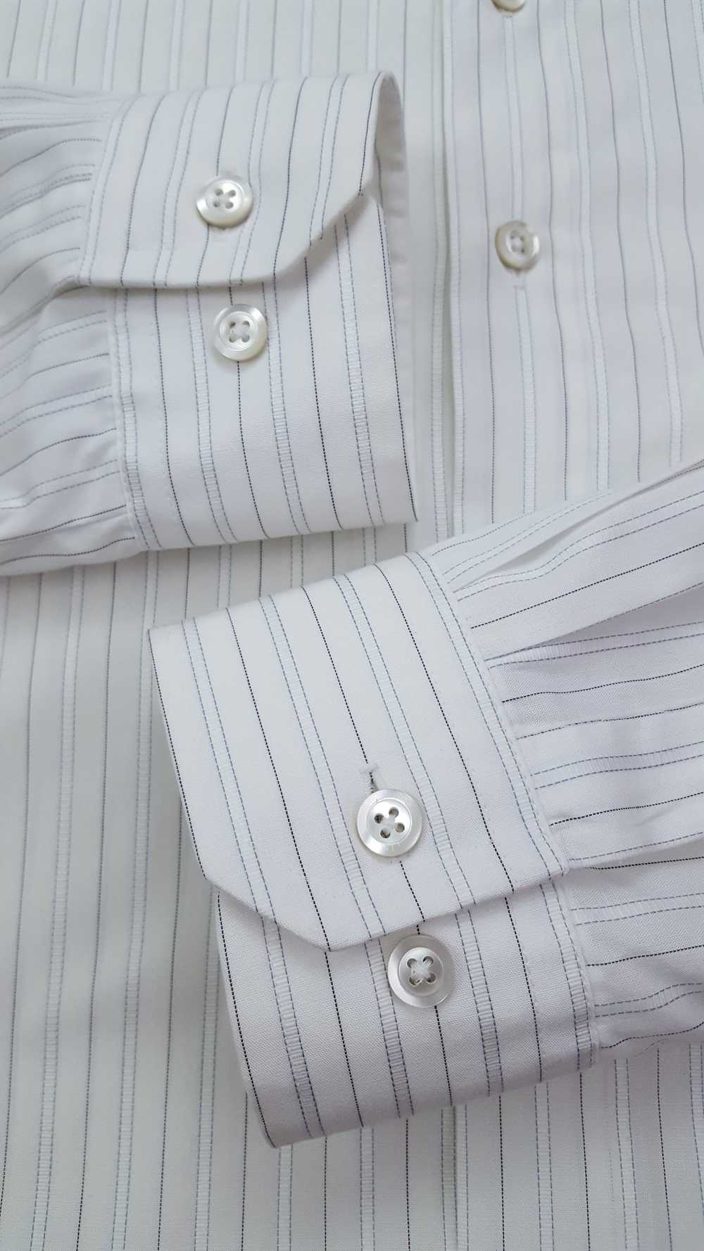 Haupt Haupt Shirt 3XLT Mens White Striped Cotton … - image 5