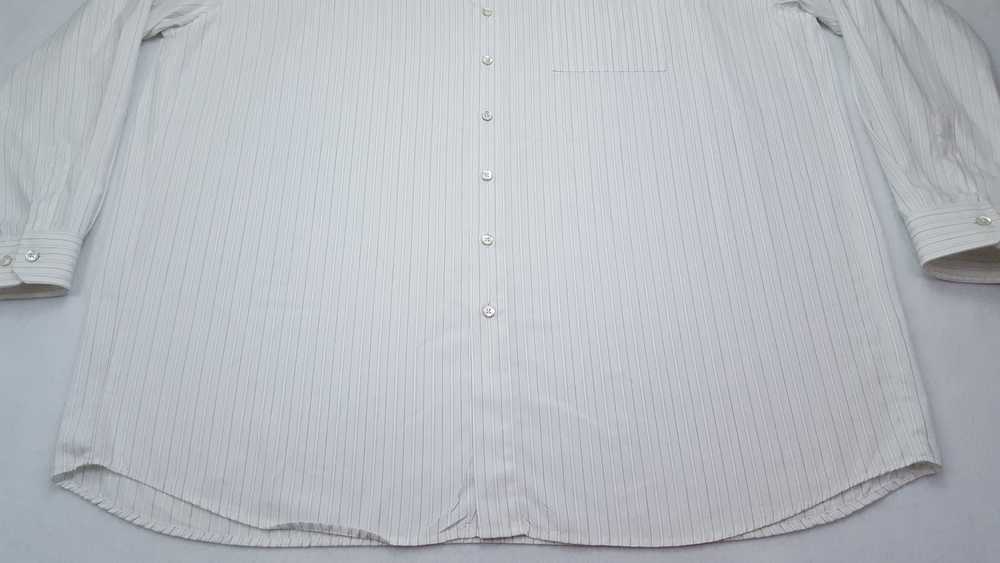 Haupt Haupt Shirt 3XLT Mens White Striped Cotton … - image 9