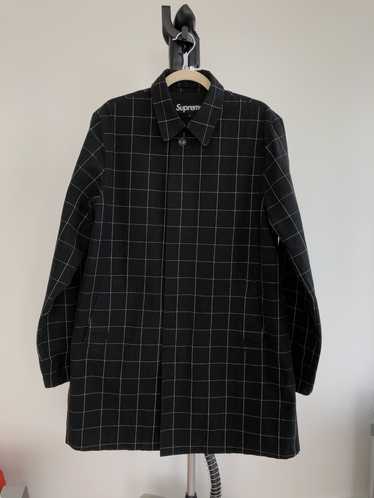 Supreme windowpane 2024 trench coat