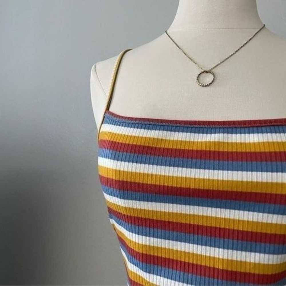 Retro Ribbed Colorful Dress - image 6