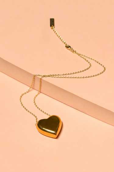 Gold Plump Heart Necklace