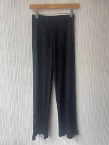 Issey Miyake black geometric pleated pants - image 1