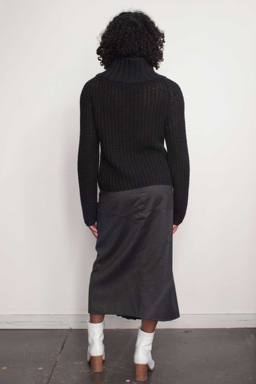 Claude Montana grey wool midi skirt - image 4
