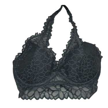 VS Pink Grey FLORAL LACE HALTER BRALETTE Padded V… - image 1