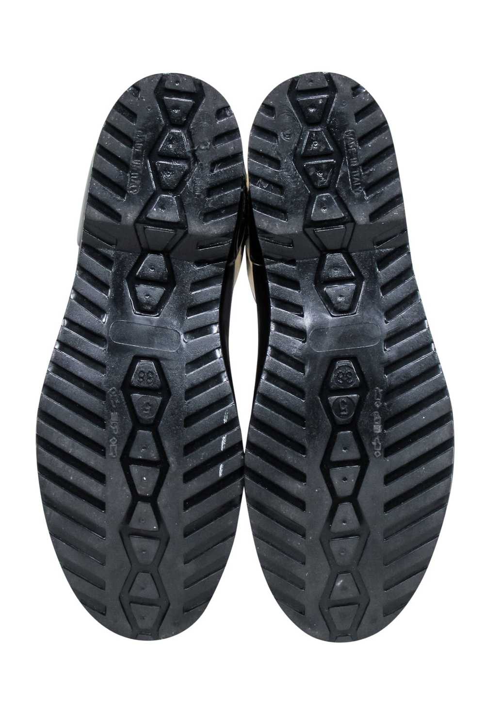 Dolce & Gabbana - Black & Cream Striped Rain Boot… - image 5