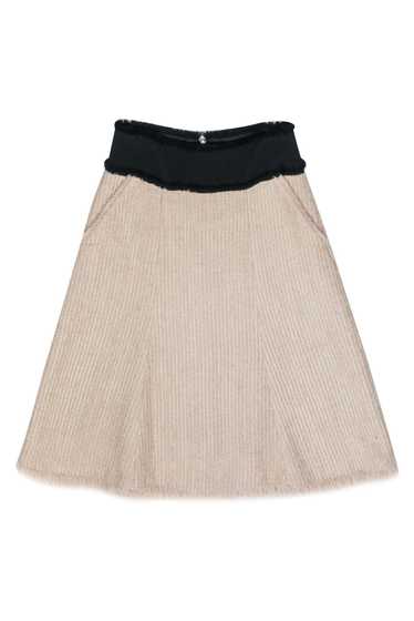 Tory Burch - Beige & Metallic Gold Tweed Skirt Fri