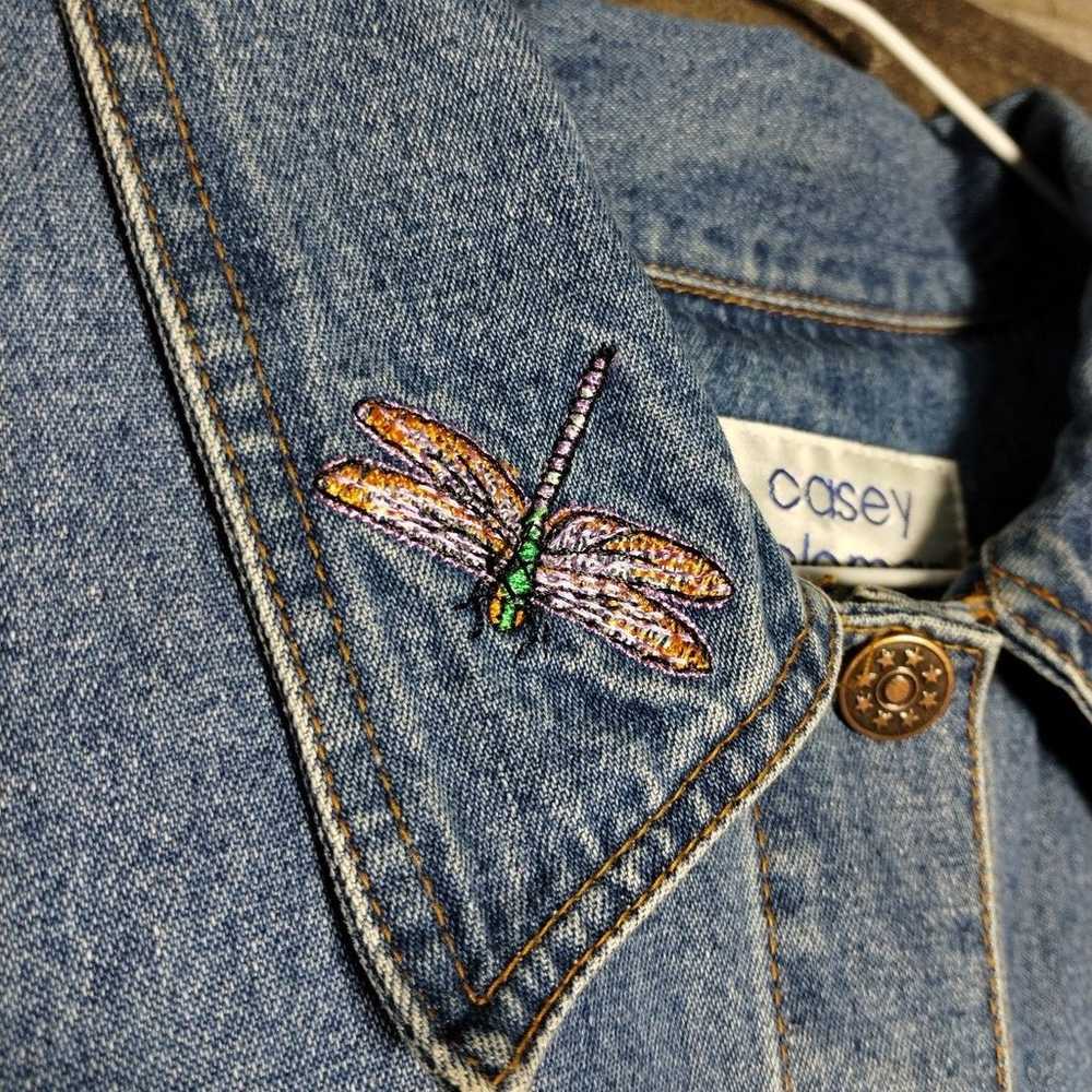 (S) Vintage Y2K Casey Coleman Denim Light Jacket … - image 4