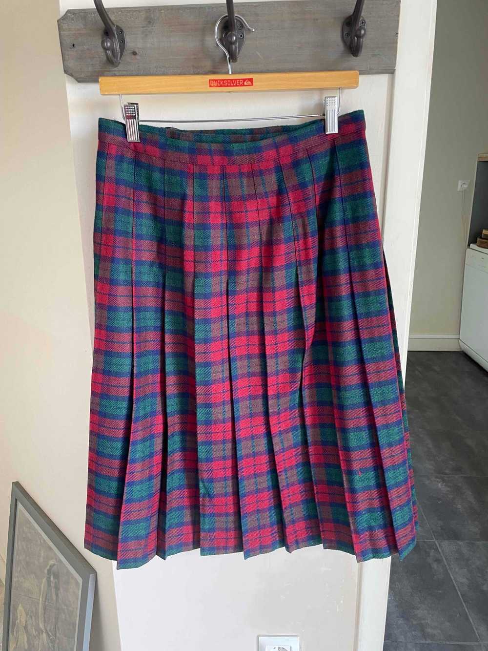 Wool skirt - Tartan skirt, opens completely, butt… - image 2