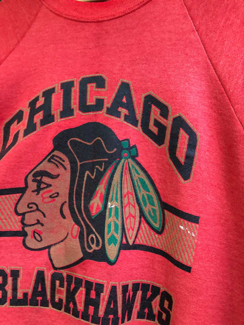 Vintage Chicago Blackhawks Crewneck Size L/XL - image 5