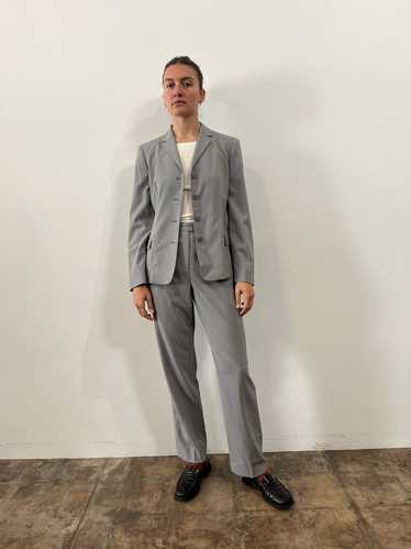 Calvin Klein Collection Italian Made Pewter Suit