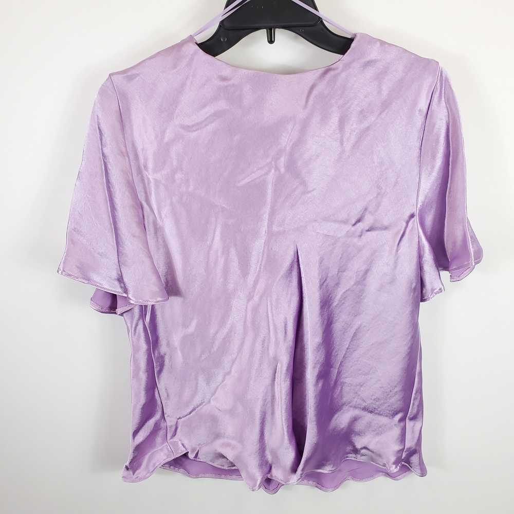 River Island Women Purple Silk Blouse Sz 14 NWT - image 2