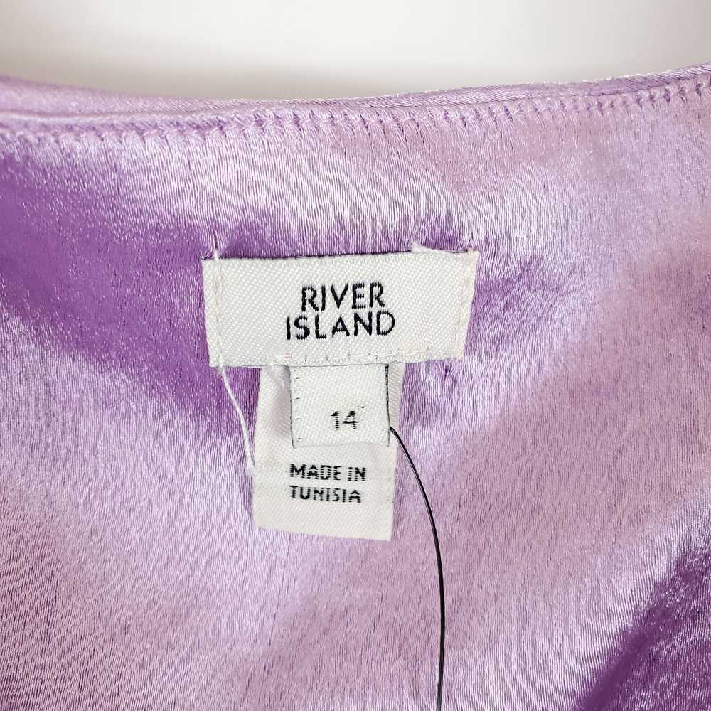 River Island Women Purple Silk Blouse Sz 14 NWT - image 3