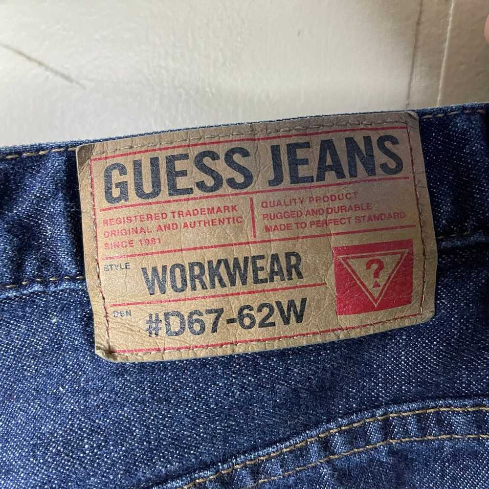Guess Jeans Shorts Men 38W Blue Workwear Carpente… - image 4